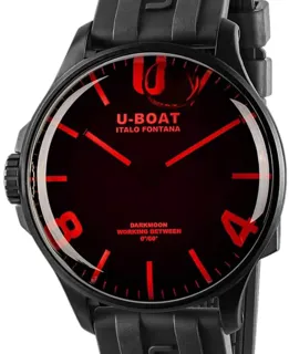 U-Boat Darkmoon 8465 Stainless steel Black and Red