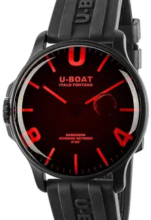 U-Boat Darkmoon 8466/B Stainless steel Black and Red