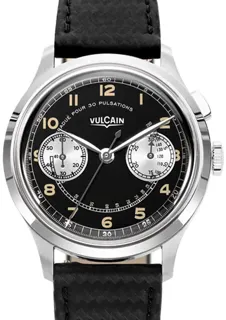 Vulcain Monopusher 650157A08.BAC243 Stainless steel Black and White