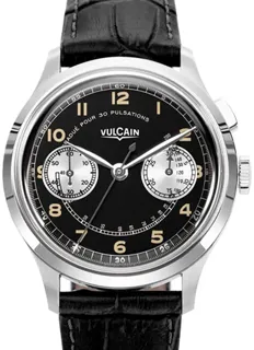 Vulcain Monopusher 650157A08.BAL248 Stainless steel Black and White