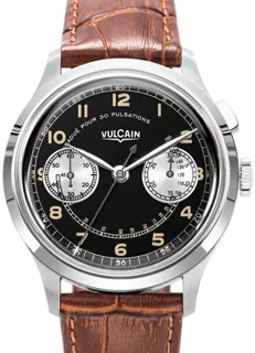 Vulcain Monopusher 650157A08.BAL228 Stainless steel Black and White