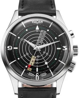 Vulcain Nautical 100252PB08.BAC101 Stainless steel Black and White