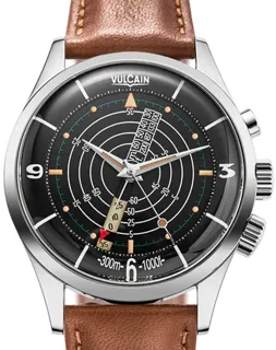 Vulcain Nautical 100252SB07.BAC107 Stainless steel Black and Brown