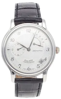 Zenith Elite Power Reserve 390240855 Platinum Silver