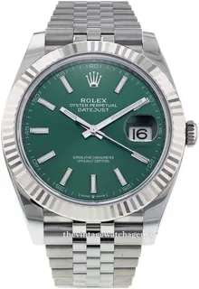 Rolex Datejust 36 126234-0051 White gold and Stainless steel Green