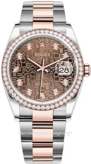 Rolex Datejust 126281RBR-0014 Rose gold and Stainless steel Brown