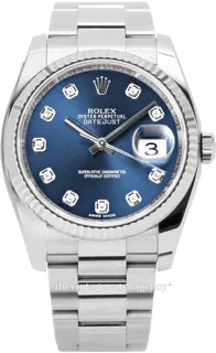 Rolex Datejust 36 116234-0134 White gold and Stainless steel Blue