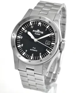 Fortis Flieger F4220017 Stainless steel Black