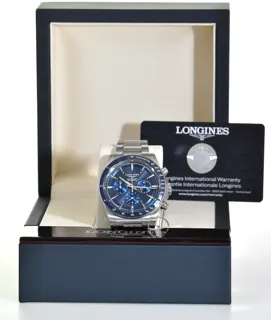 Longines Conquest L38354926 Ceramic and Stainless steel blue