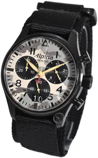 Alpina Startimer AL-372MLY4FBS6 Stainless steel PVD black Desert camouflage