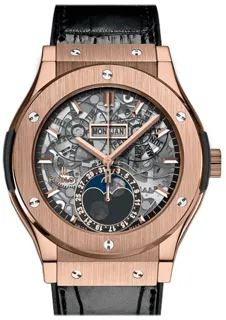 Hublot Classic 517.OX.0180.LT 45mm Yellow gold Sapphire