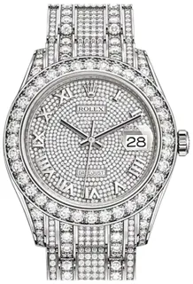 Rolex Pearlmaster 86409RBR White gold Diamond Pave