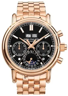 Patek Philippe Perpetual Calendar Split-Seconds Chronograph 5204/1R-001 Rose gold Black