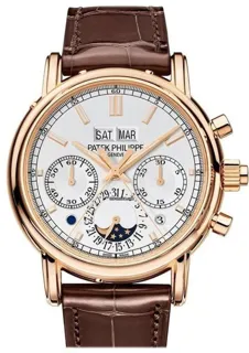 Patek Philippe Perpetual Calendar Split-Seconds Chronograph 5204R-001 Rose gold Silver