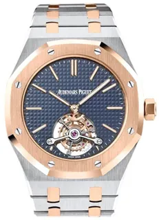 Audemars Piguet Royal Oak Tourbillon 26517SR.OO.1220SR.01 Rose gold and Stainless steel Blue