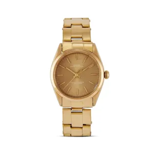 Rolex Oyster Perpetual 1002 34mm 18k yellow gold Champagne