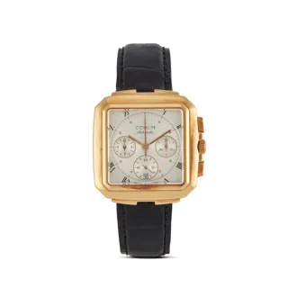 Corum Square Chrono 296.121.56 37mm 18k yellow gold Silver