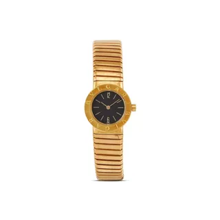 Bulgari Tubogas 23mm 18k yellow gold Black