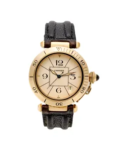 Cartier Pasha 1991 38mm gold Cream