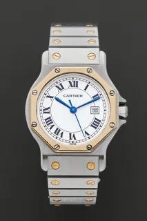 Cartier Santos 2966 Stainless steel and 18k yellow gold White