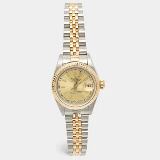 Rolex Lady-Datejust 69173 Stainless steel and 18k yellow gold Champagne