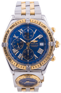 Breitling Windrider Crosswind D13355-0764 43mm Yellow gold and Stainless steel Blue