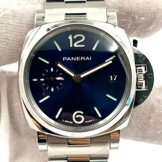 Panerai Luminor Marina PAM 01123 38mm Stainless steel Blue