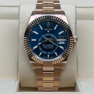 Rolex Sky-Dweller 336935-0001 42mm Everose gold Blue and Green