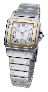 Cartier Santos 187901 41mm Yellow gold and Stainless steel Silver