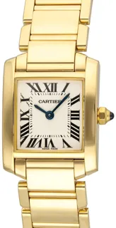 Cartier Tank Franu00e7aise 2385 Yellow gold White