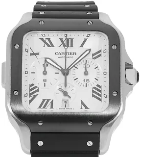 Cartier Santos WSSA0017 Stainless steel Silver