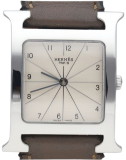 Hermès H-hour Stainless steel Champagne