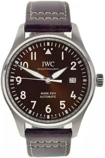 IWC Pilot Mark IW327003 Stainless steel Brown