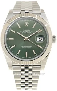 Rolex Datejust 41 126334-0028 White gold and Stainless steel Green