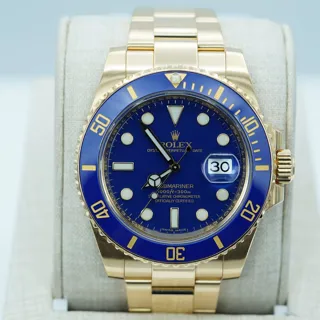 Rolex Submariner 116618 Yellow gold Blue