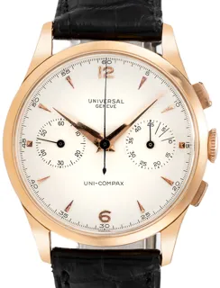 Universal Genève Uni-Compax 38mm Everose gold Black