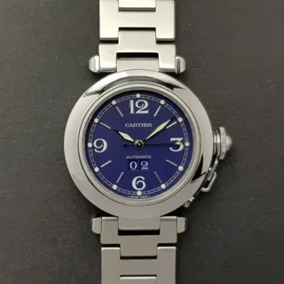 Cartier Pasha C 2475 Stainless steel Blu