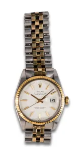 Rolex Oyster Perpetual "Datejust" Yellow gold and Stainless steel White