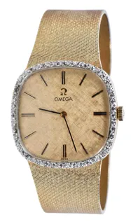 Omega De Ville 34mm 18k yellow gold Champagne