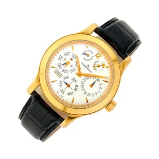 Jaeger-LeCoultre Master Eight Days Perpetual 18k yellow gold Silver