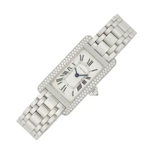 Cartier Tank Américaine 2489 18k white gold Silver