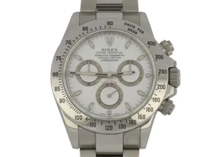 Rolex Daytona 116520 40mm Stainless steel Silver and White