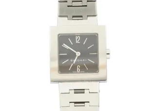 Bulgari Quadrato SQ22SS 22mm Stainless steel Black