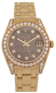 Rolex Pearlmaster 81158 34mm or jaune 18k