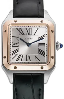 Cartier Santos Dumont W2SA0012 Rose gold and Stainless steel Silver