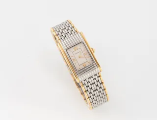 Boucheron Reflet 29mm Stainless steel and 18k yellow gold Cream