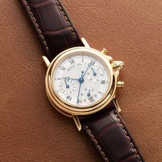 Breguet Marine Chronograph 8490BA/12/964 Yellow gold Silver