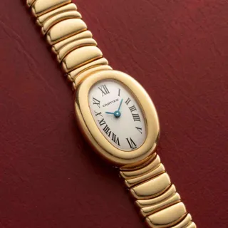 Cartier Baignoire W15109D8 Yellow gold White