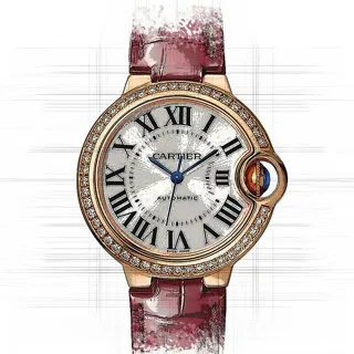 Cartier Ballon Bleu 33mm WJBB0033 Rose gold Silber