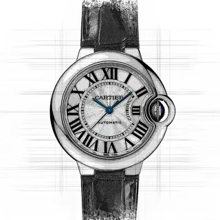 Cartier Ballon Bleu de Cartier WSBB0030 Stainless steel White